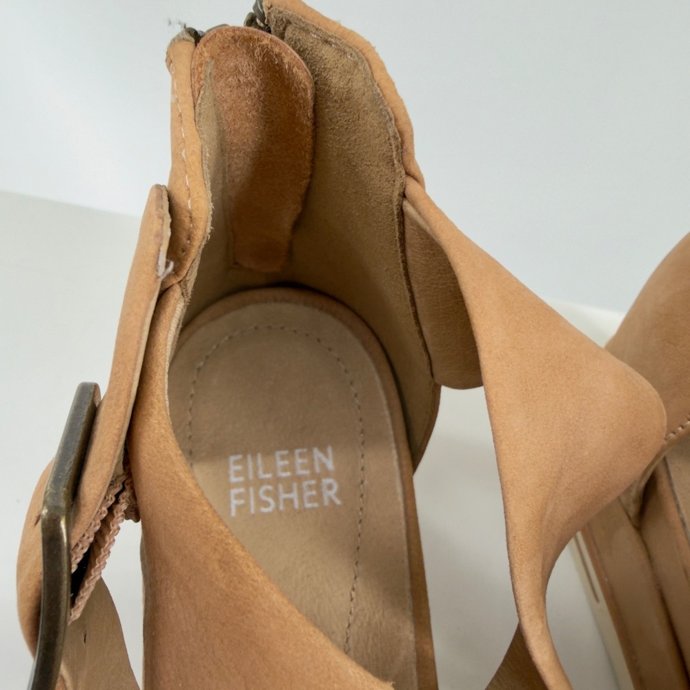 Eileen Fisher Beige Suede Boost Platform in Latte Size 9.5‎ - Picture 7 of 9